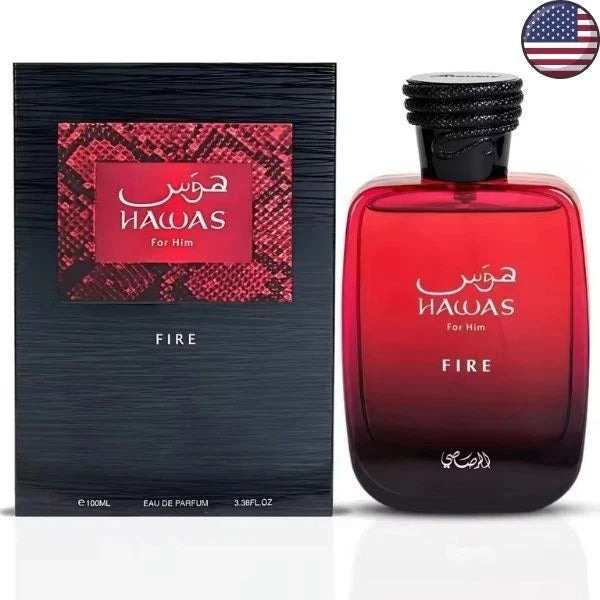 Rasasi Hawas Fire For Him Eau De Parfum for Men – Bold Spicy Woody Luxury Fragrance | Free USA 3-Day Delivery