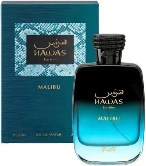 Rasasi Hawas Malibu For Him Eau De Parfum 100ML Men’s Fresh Tropical Perfume | Free USA 3-Day Delivery