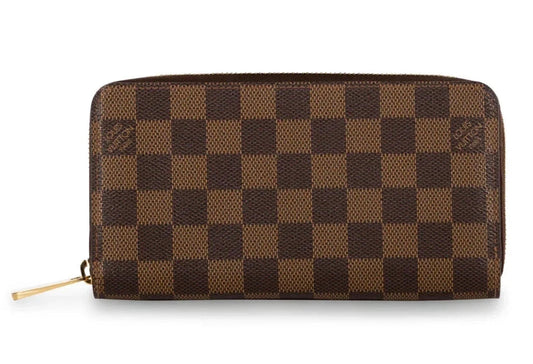Louis Vuitton Damier Ebene Zippy Zip Around Long Wallet – Authentic Brown Designer Luxury Purse | Free 3–5 Day USA Shipping