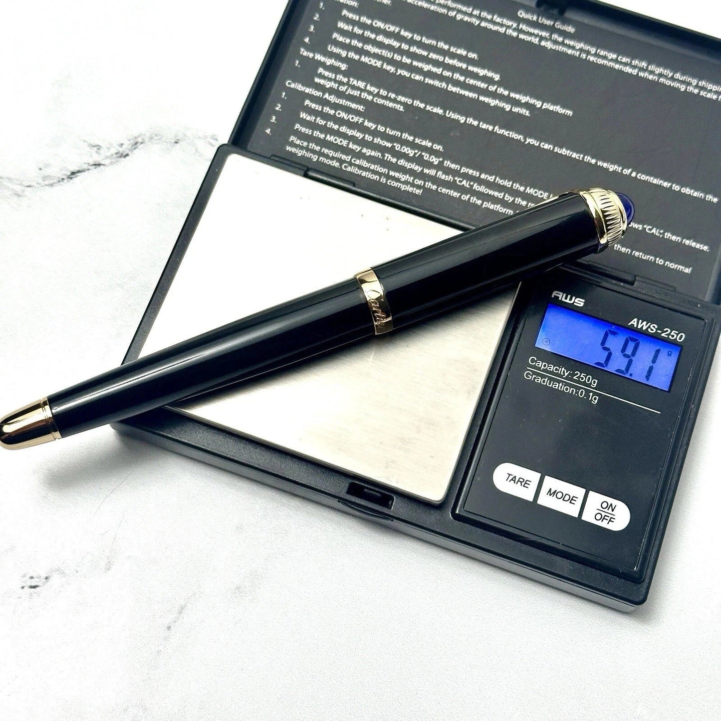 Cartier Black & Gold Composite Executive Rollerball Pen – Rare AD VIP Gift Luxury Writing Instrument | Free 3–5 Day USA Shipping