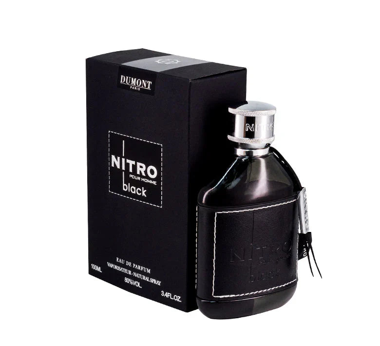 Nitro Black Pour Homme Eau de Parfum 3.4 oz by Dumont Paris – Bold Men’s Perfume | Free USA 3-Day Delivery