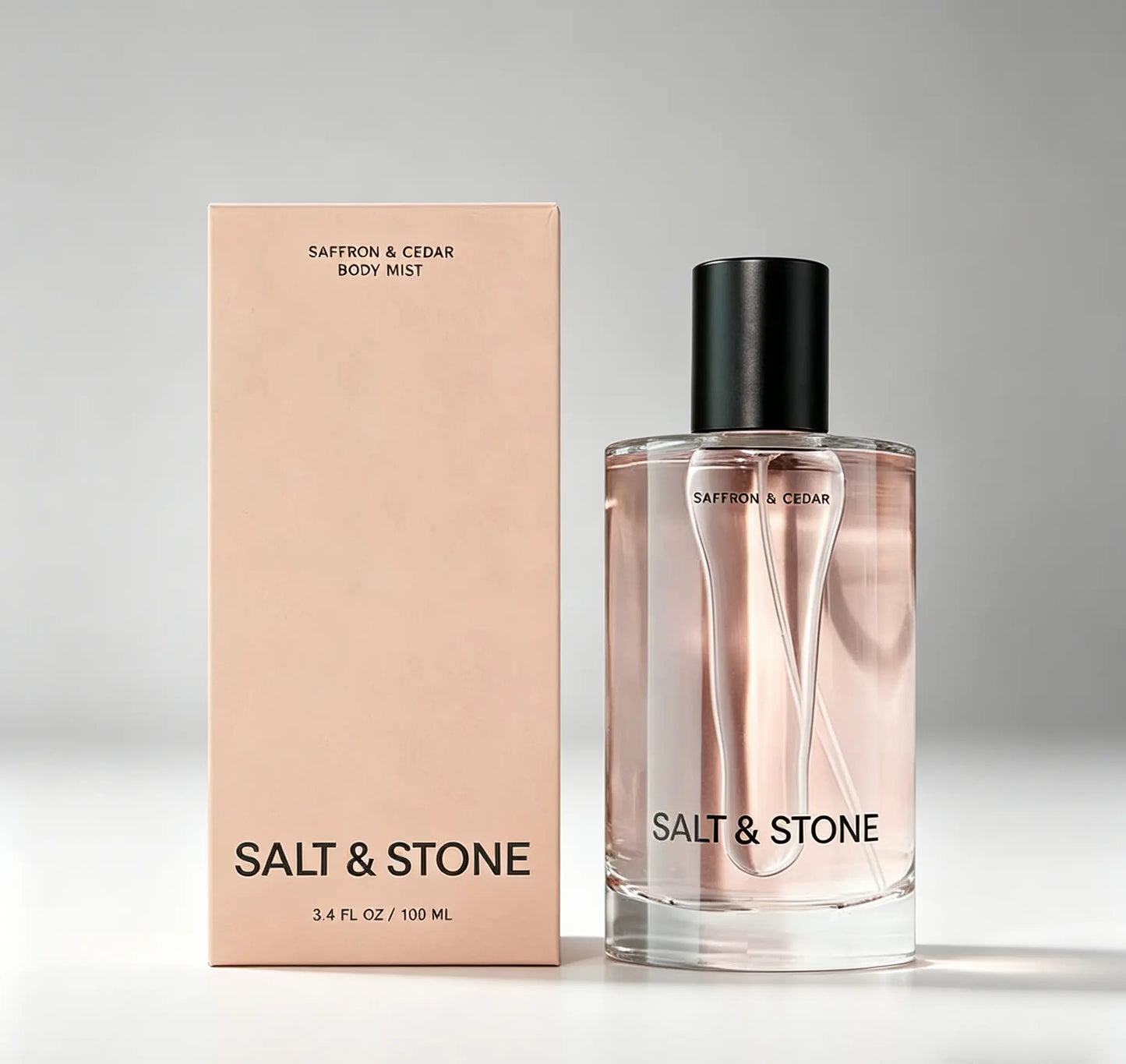 Salt & Stone Saffron & Cedar Body Mist 3.4 oz – Warm Spicy Woody Unisex Fragrance Mist | Free USA 3-Day Delivery