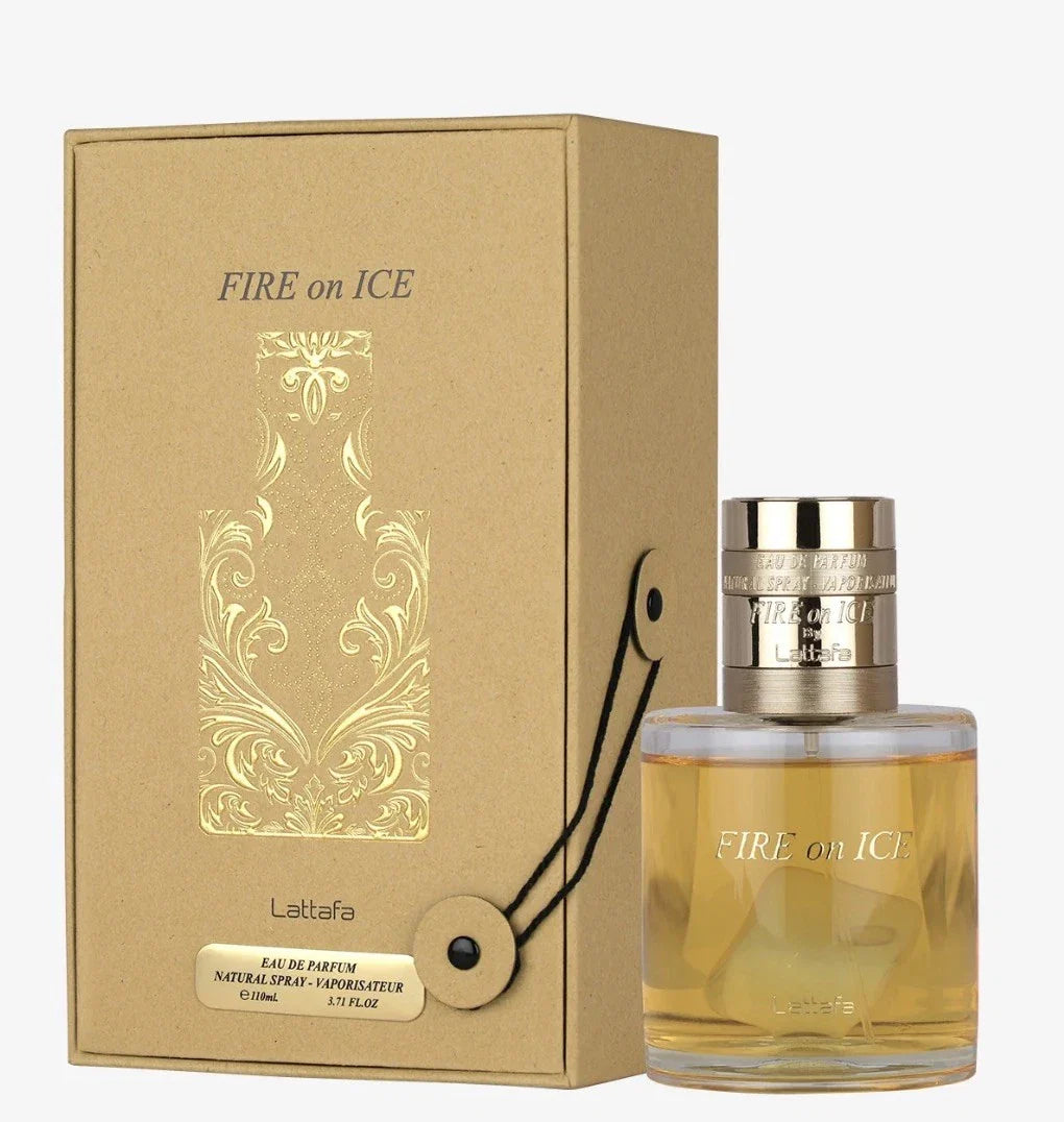 Lattafa Fire On Ice Eau de Parfum 110ml – Warm Spicy Woody Luxury Perfume | Free USA Delivery