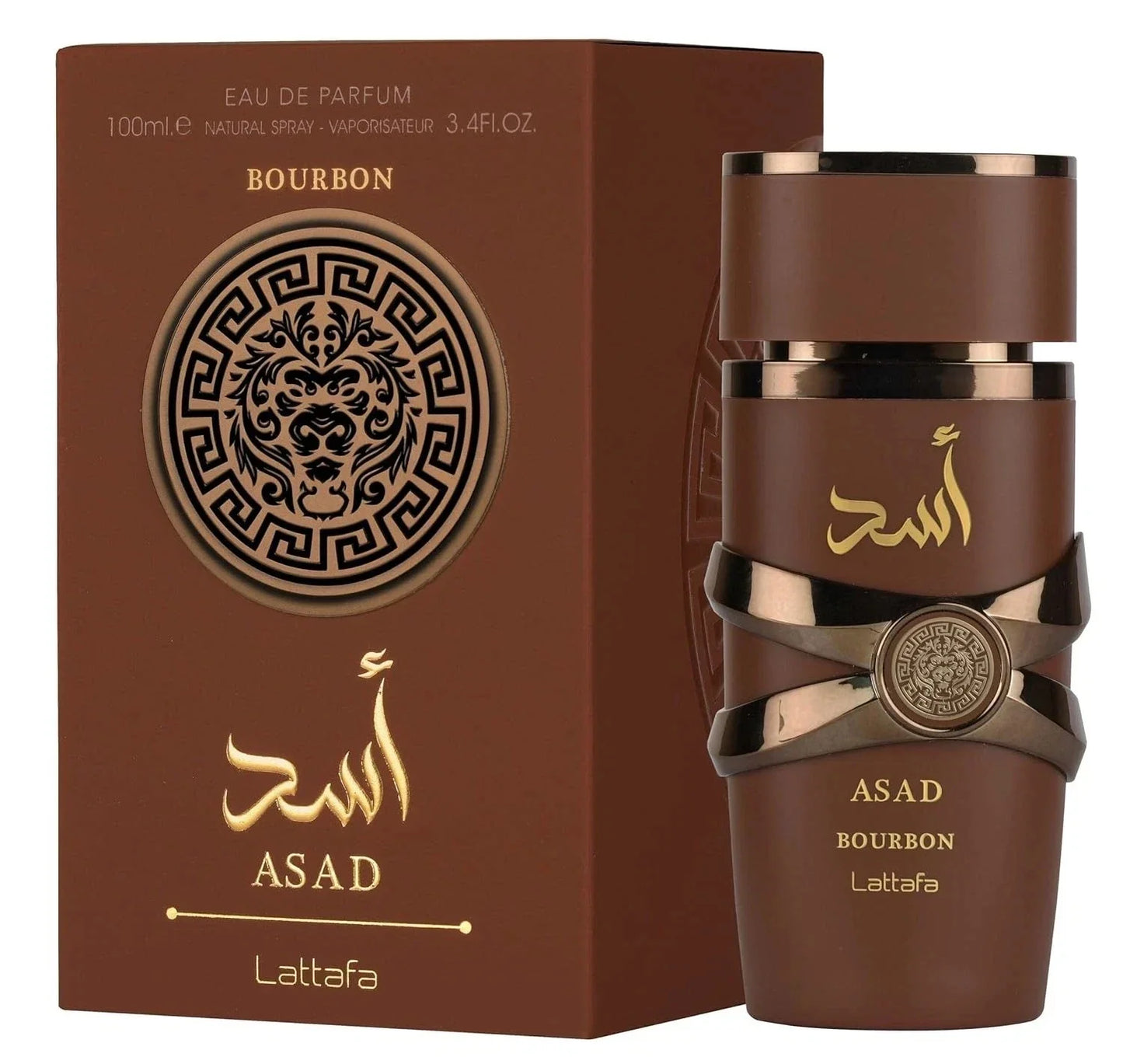 Lattafa Asad Bourbon Eau De Parfum 3.4 oz / 100ml Luxury Warm Spicy Men’s Perfume – Free USA Delivery
