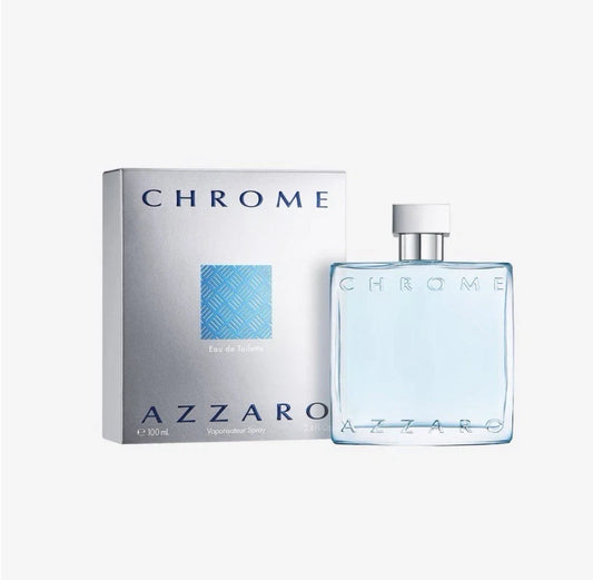 Chrome Eau de Toilette 3.4 oz Spray by Azzaro – Fresh Citrus Aquatic Men’s Cologne | Free USA 3-Day Delivery